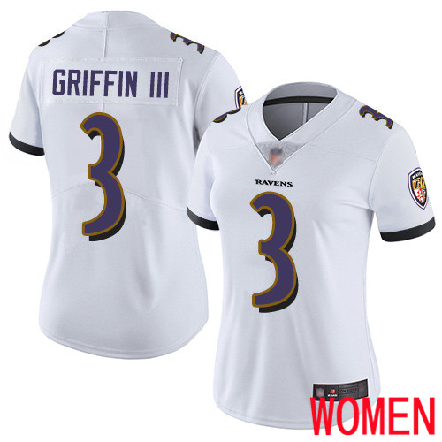 Baltimore Ravens Limited White Women Robert Griffin III Road Jersey NFL Football #3 Vapor Untouchable